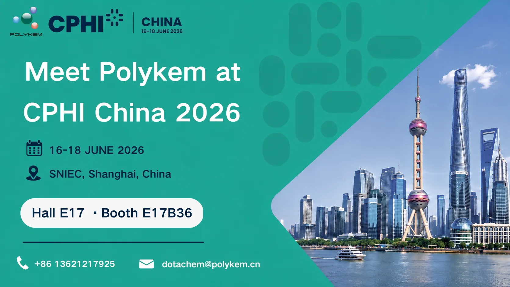 Polykem akan Pamerkan di CPHI & PMEC China 2026